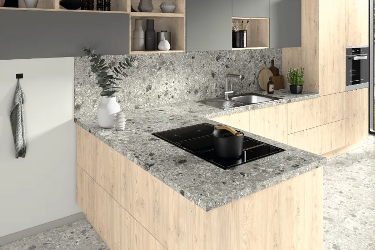 EGGER F021 ST75 Grey Triestino Terrazzo