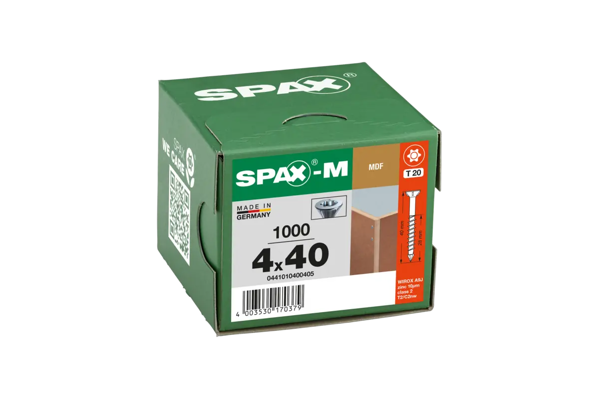VIDA MDF SPAX M 4X40 FILETIM PARCIAL*